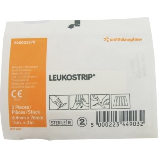 Smith & Nephew Leukostrip Closures 6.4mmx7.6mm Single