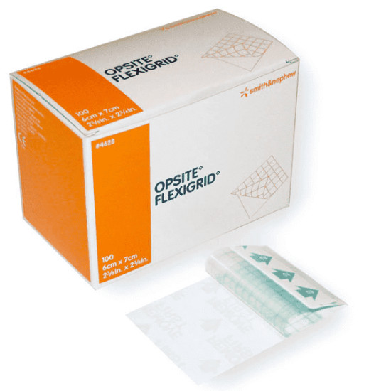 Smith & Nephew Opsite Flexigrid Dressing 6cmx7cm 100 Per Box