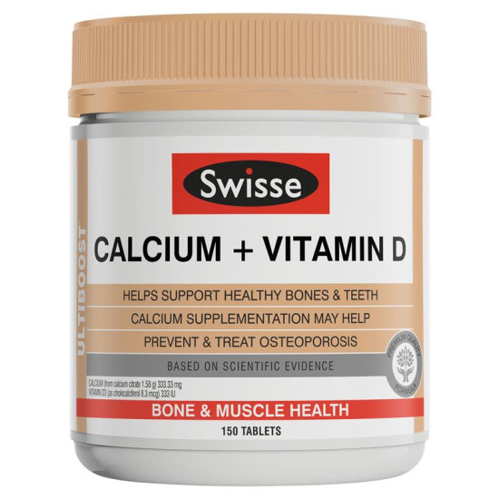 Swisse Ultiboost Calcium + Vitamin D 150 Tablets