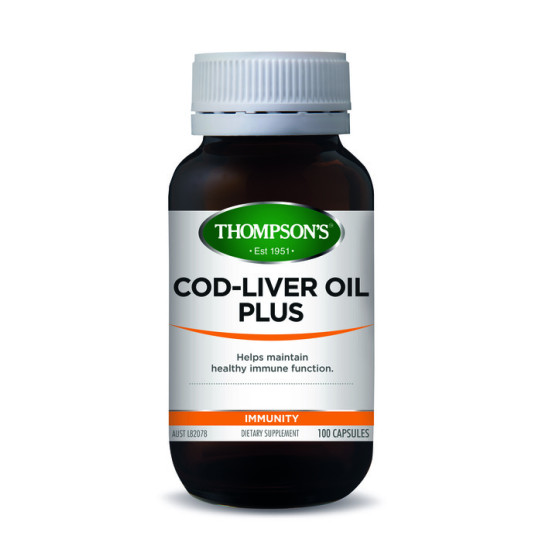 Thompson's Cod Liver Oil 100 Capsules