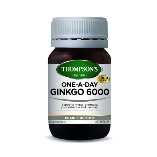 Thompson's Ginkgo 6000mg One A Day 30 Capsules