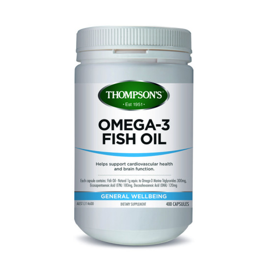 Thompson's Omega 3 Fish Oil 1000mg 400 Capsules 