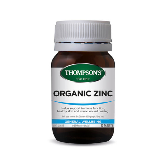 Thompson's Organic Zinc 80 Tablets 