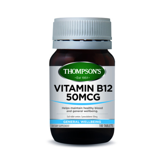 Thompson's Vitamin B12 50mcg 100 Tablets 