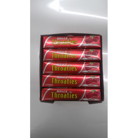 Halls Throaties Original 20 Sticks Per Box