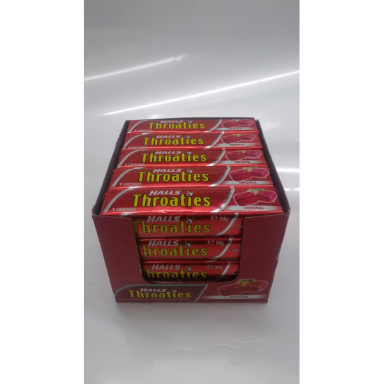 Halls Throaties Original 20 Sticks Per Box