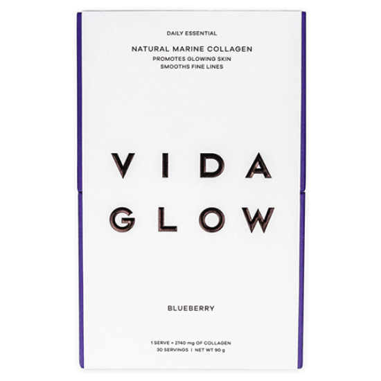 Vida Glow Natural Marine Collagen Blueberry 30 x 3g Sachets