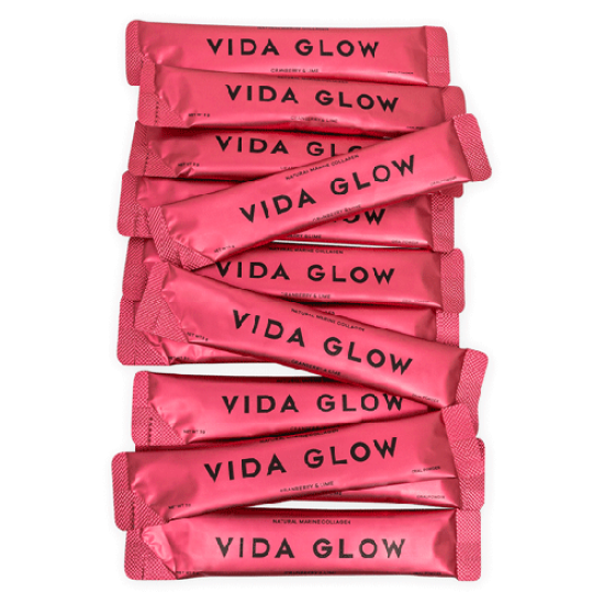 Vida Glow Natural Marine Collagen Cranberry and Lime 30 x 3g Sachets