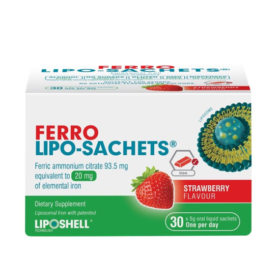 Ferro Lipo Sachets - Liposomal Iron | Strawberry Flavour