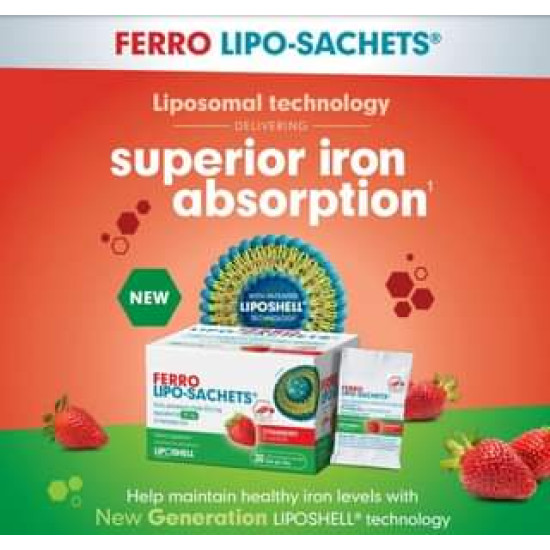 Ferro Lipo Sachets - Liposomal Iron | Strawberry Flavour