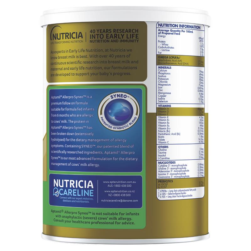 Aptamil Allerpro Syneo Two Baby Formula Milk Powder 900g - Image 7
