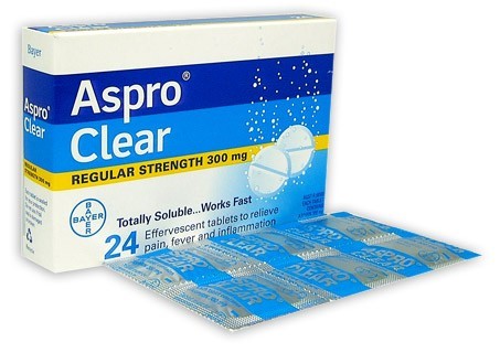 Aspro Clear 300mg 24 Effervescent Tablets