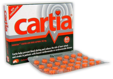 Cartia Aspirin 84 Tablets