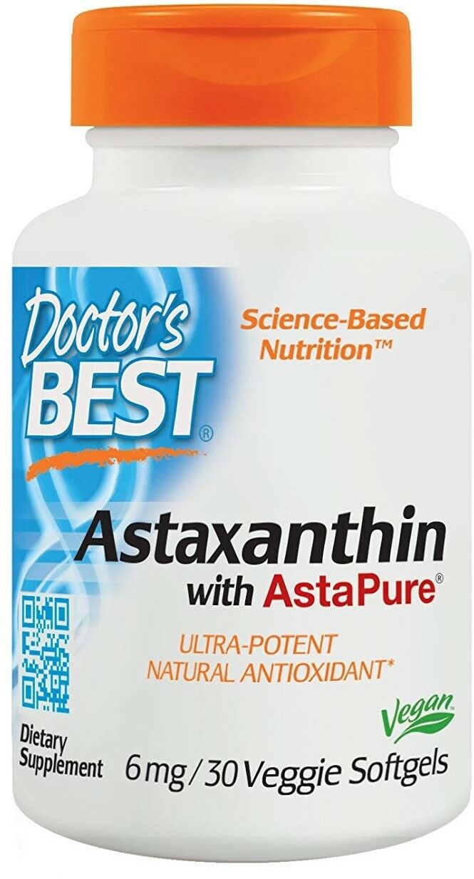 Doctor's Best Astaxanthin with AstaPure 6mg 30 Softgels