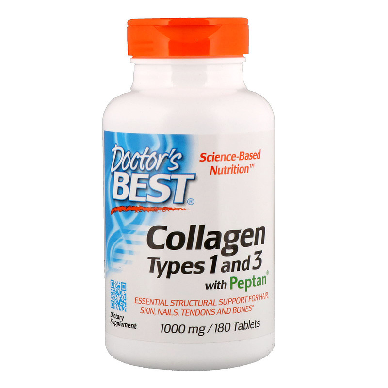 Doctor's Best Collagen Types 1 & 3 with Peptan 1000mg 180 Tablets
