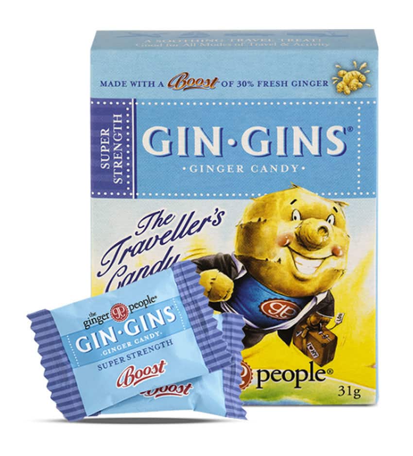 Gin Gins Chewy Ginger Candy Super Strength Travel Pack