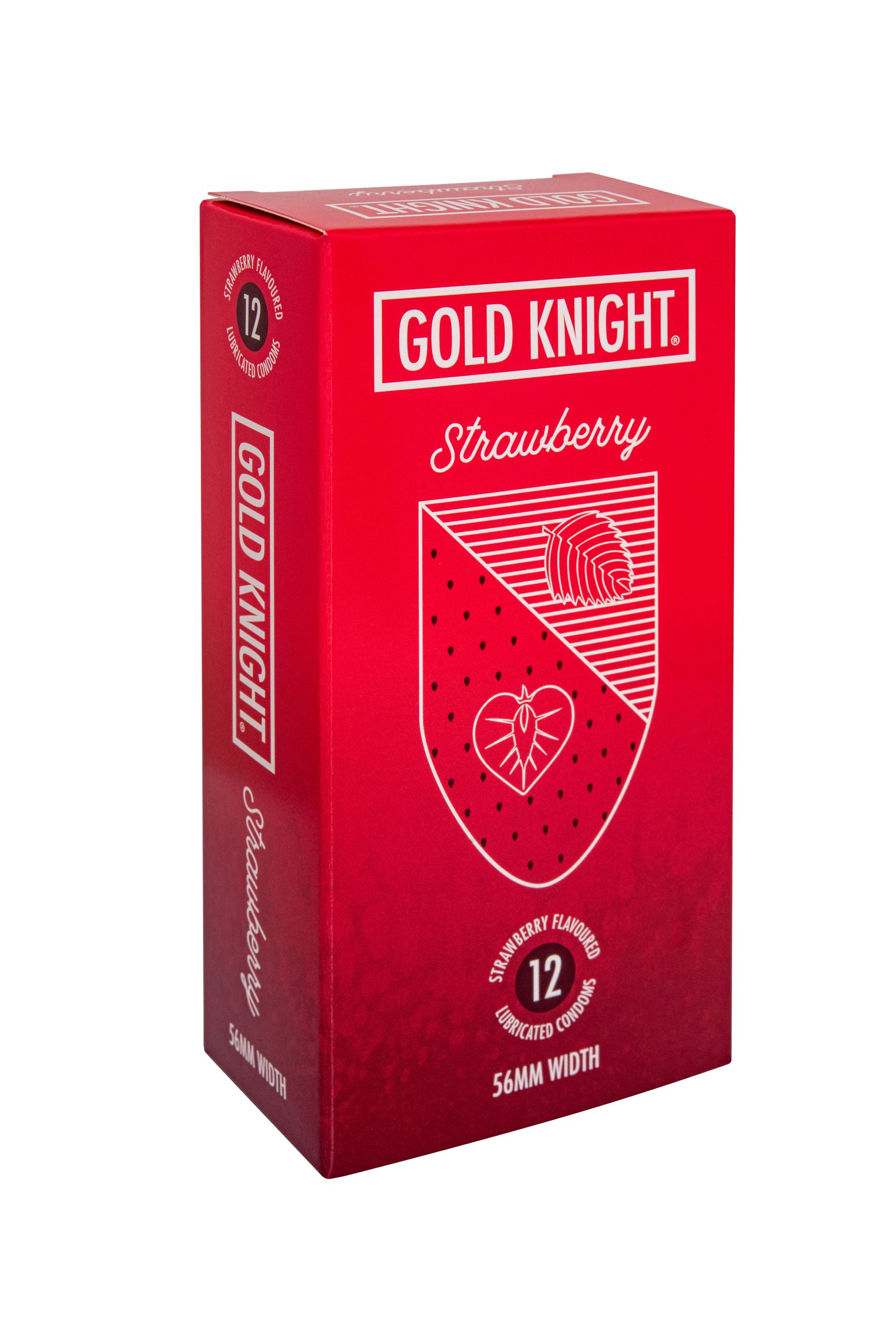Gold Knight Condoms Strawberry Flavoured 56mm Width
