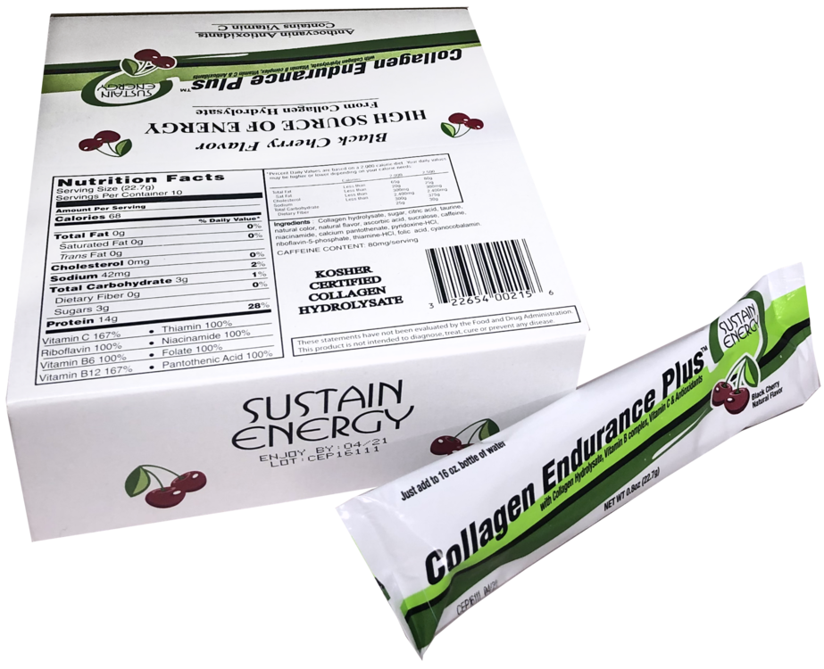 Great Lakes Gelatin Collagen Endurance Plus Box of 10 Sticks