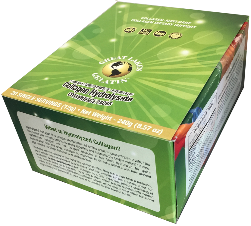 Great Lakes Gelatin Collagen Hydrolysate Box of 20 Sticks