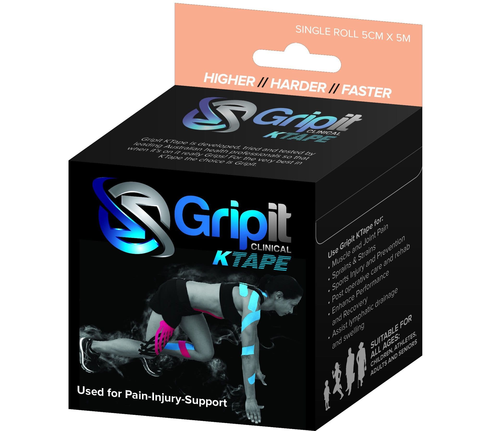Gripit KTape 5m x 5cm Tan