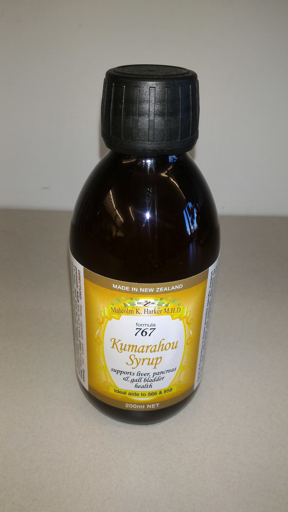 Harker Herbals Kumarahou Syrup Liver Pancreas, Gall Bladder Health 200ml