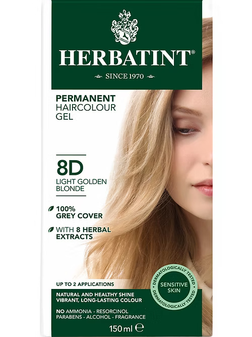 Herbatint Permanent Haircolour Gel 8D Light Golden Blonde 150ml