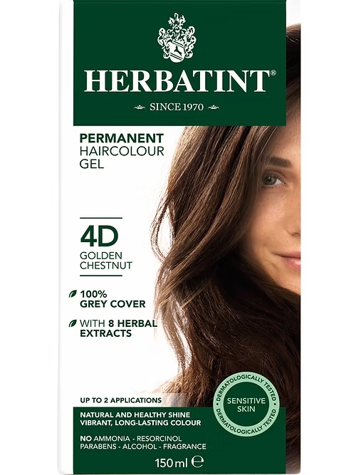Herbatint Permanent Haircolour Gel 4D Golden Chestnut 150ml