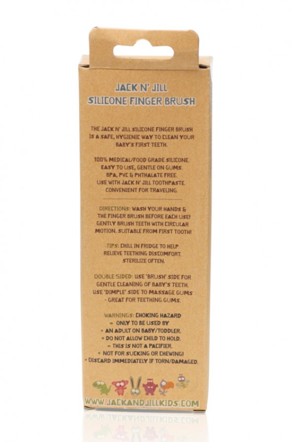 Jack N Jill Silicone Finger Brush 2 Pack + Case Stage One (6M-18M) - Image 2