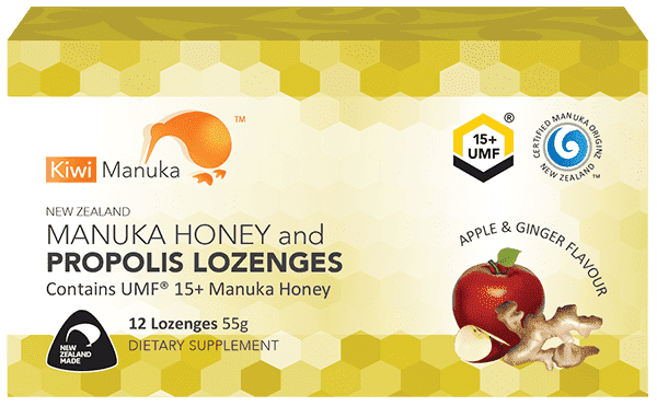 Kiwi Manuka Manuka Honey UMF 15+ 12 Lozenges Apple