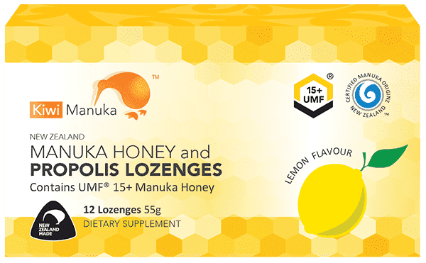 Kiwi Manuka Manuka Honey UMF 15+ 12 Lozenges Lemon
