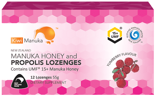 Kiwi Manuka Manuka Honey UMF 15+ 12 Lozenges Yumberry