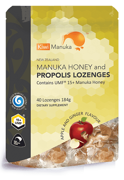 Kiwi Manuka Manuka Honey UMF 15+ 40 Lozenges Apple