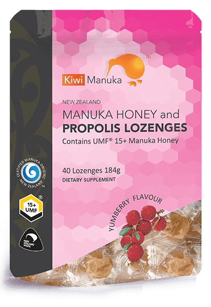 Kiwi Manuka Manuka Honey UMF 15+ 40 Lozenges Yumberry