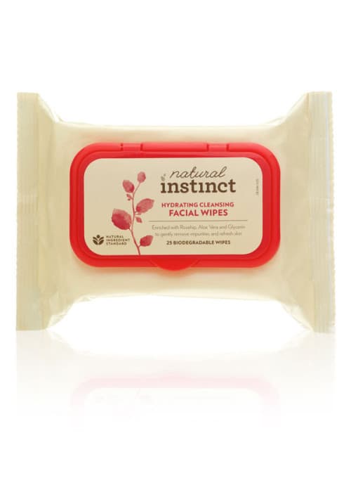 Natural Instinct Hydrating Cleansing Facial Wipes 25s