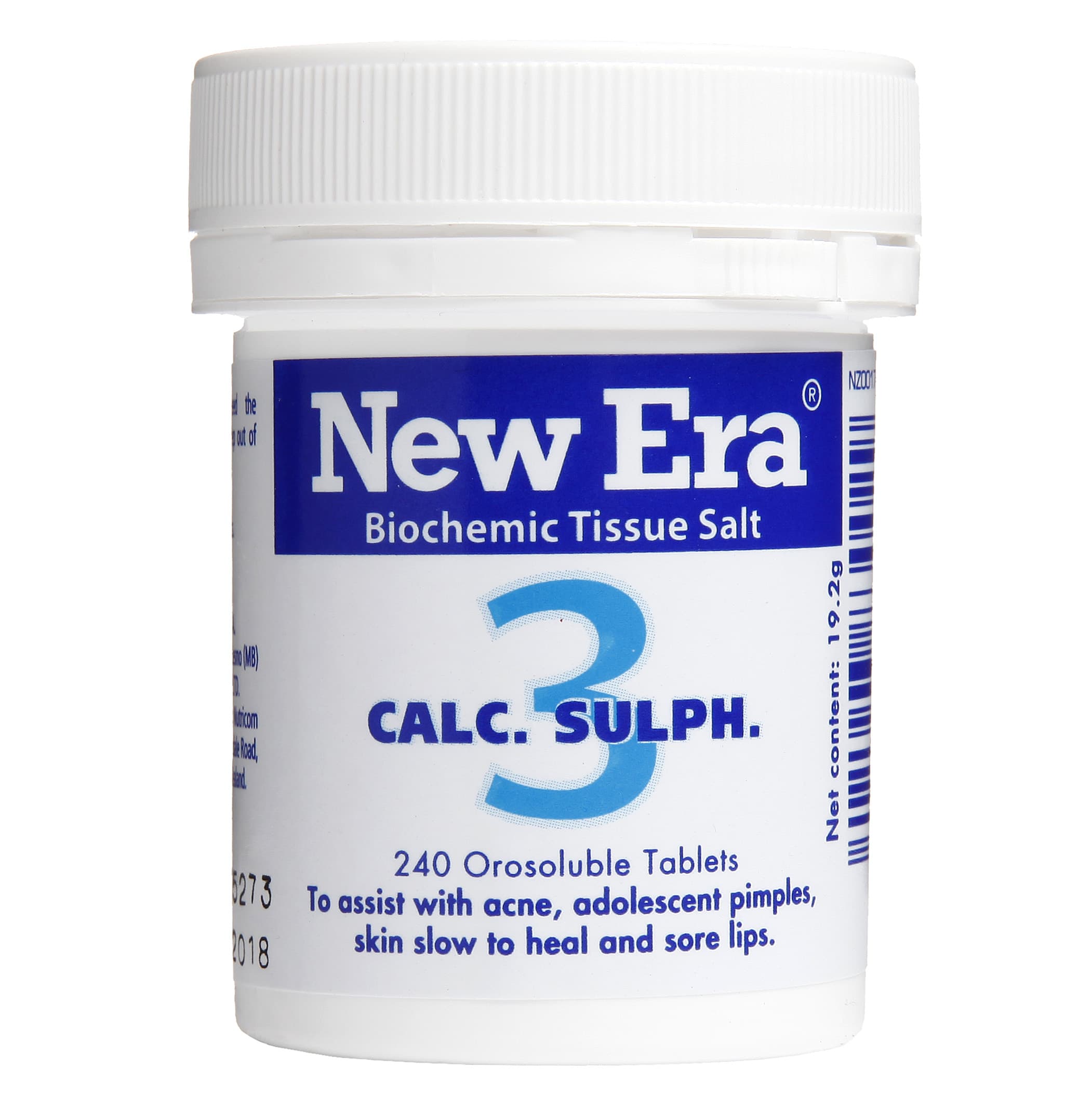 New Era Tissue Salt No.3 Calc. Sulph. 240 Tablets