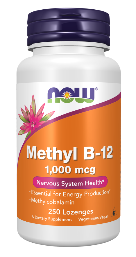 Now Foods Methyl Vitamin B12 Methylcobalamin 1000mcg 100 Lozenges