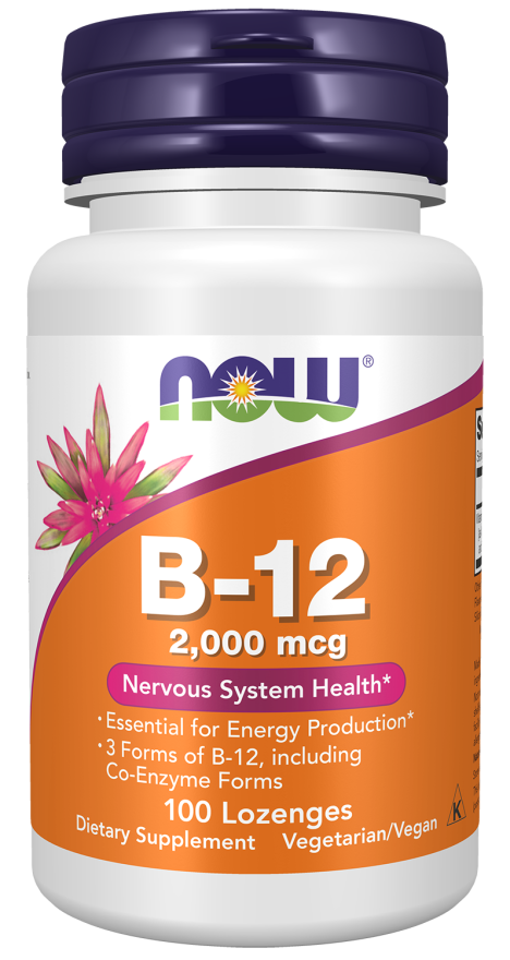 Now Foods Vitamin B12 Cyanocobalamin 1000mcg 100 Lozenges