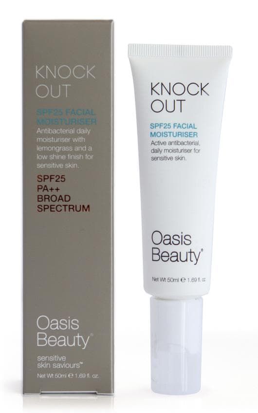 Oasis Beauty Knock Out SPF 25 Antibacterial Facial Moisturiser 50ml