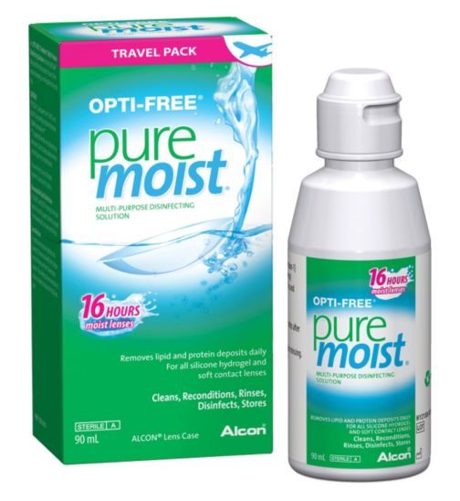 Opti-Free PureMoist Contact Lens Solution 90ml + Lens Case