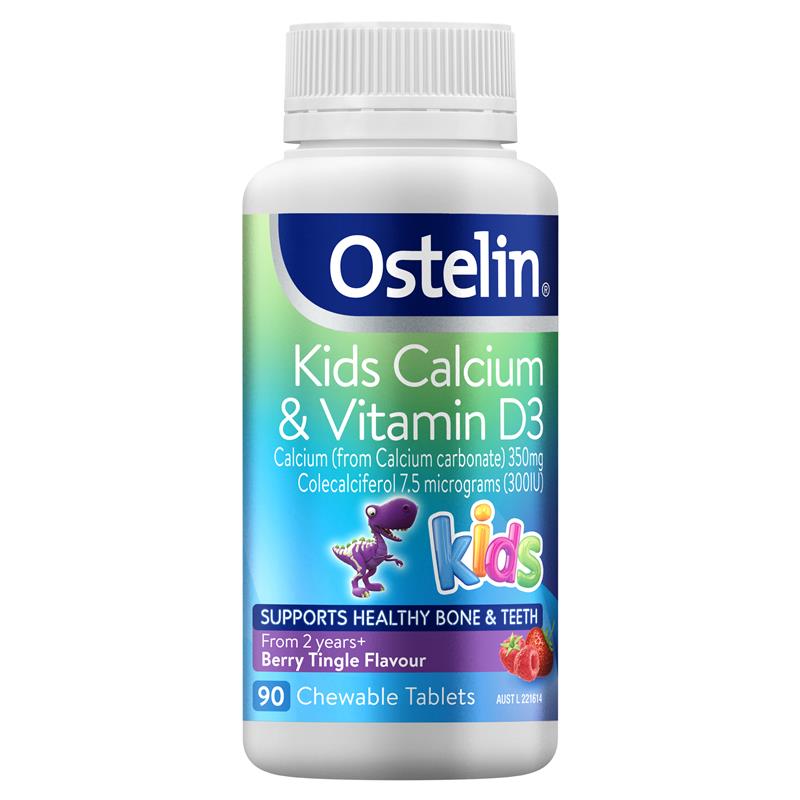 Ostelin Kids Calcium & Vitamin D3 90 Chewable Tablets