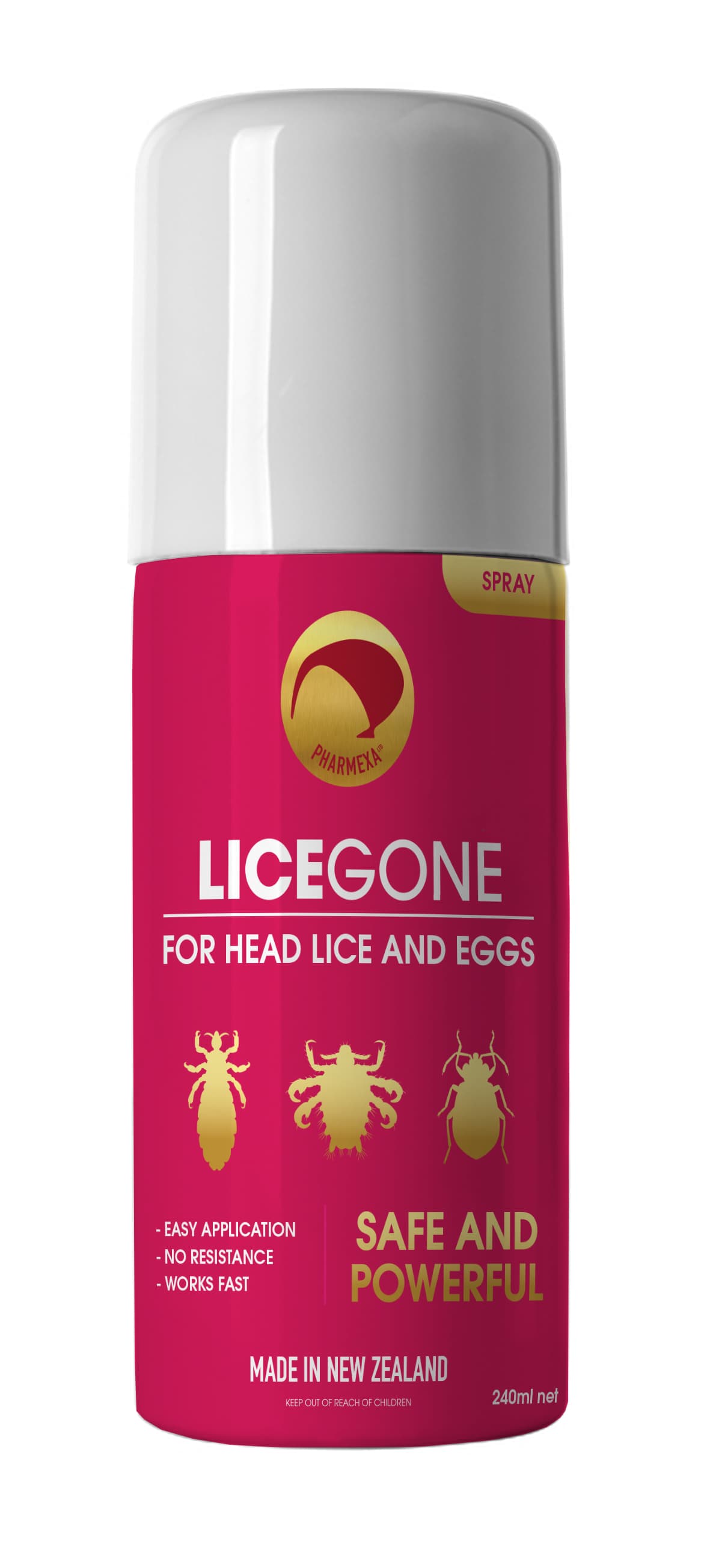 Pharmexa LiceGone For Head Lice And Eggs Spray 240ml
