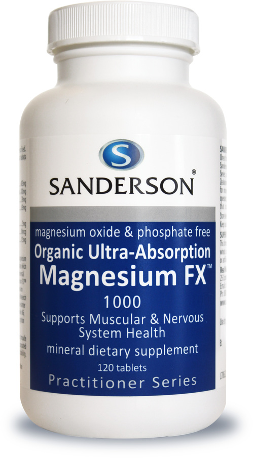 Sanderson Organic Magnesium FX 1000mg 120 Tablets