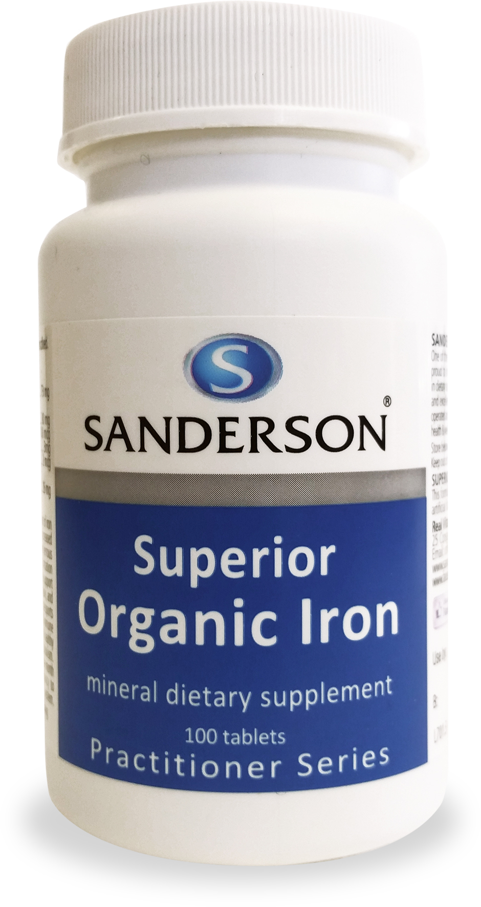 Sanderson Superior Organic Iron 30 Tablets