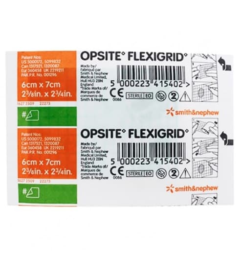 Smith & Nephew Opsite Flexigrid Dressing 6cmx7cm Single