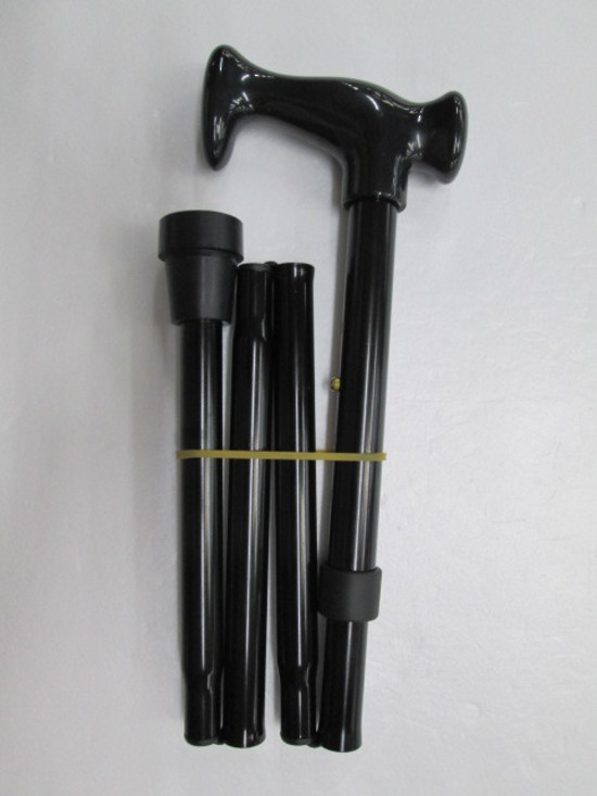 Surgical Basics Aluminium Foldable & Adjustable Walking Stick Black 82-92cm