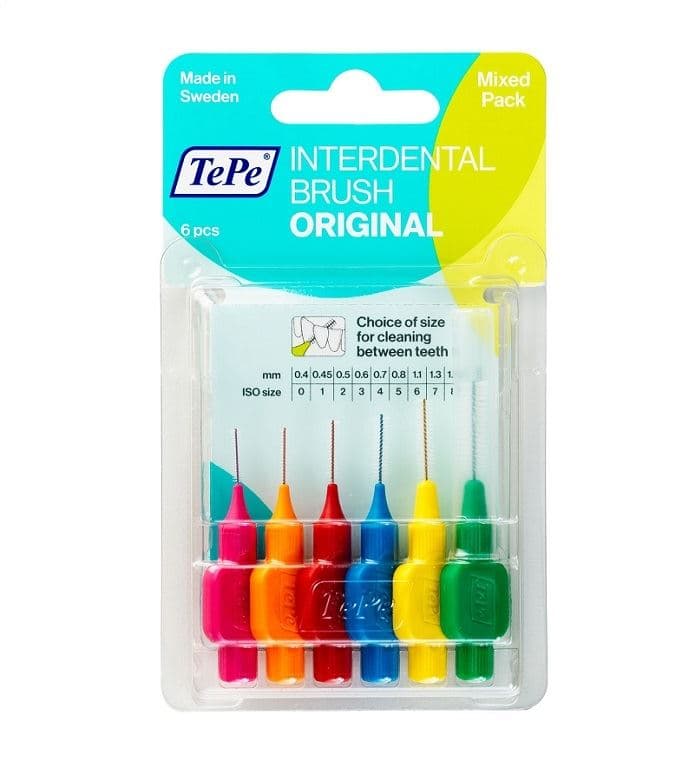 TePe Interdental Toothbrushes - Mixed Sizes (6 brushes per pack)