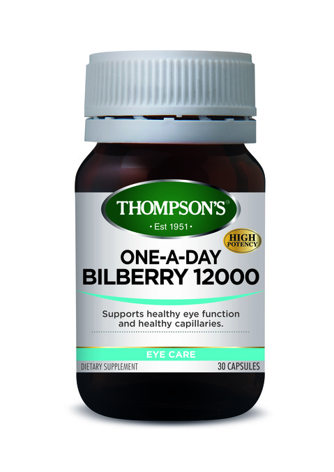 Thompson's Bilberry 12000mg One A Day 30 Capsules