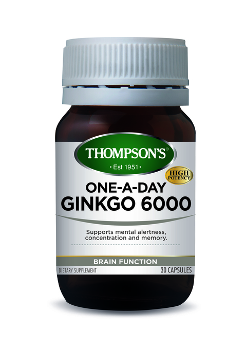Thompson's Ginkgo 6000mg One A Day 30 Capsules