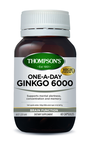 Thompson's Ginkgo 6000mg One A Day 60 Capsules