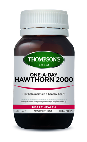 Thompson's Hawthorn 2000mg One A Day 60 Capsules